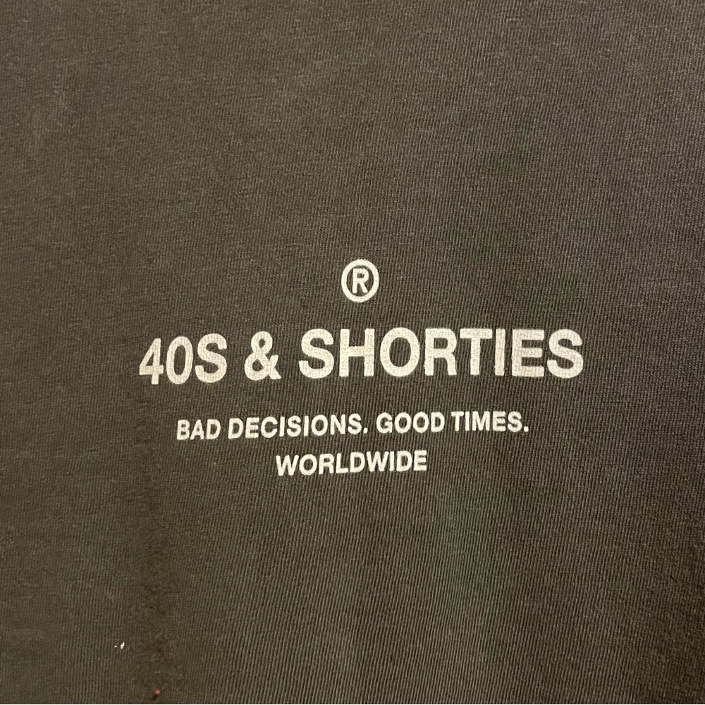 40s & Shorties Men's Black Graphic Tee - Bad Decisions. Good Times.